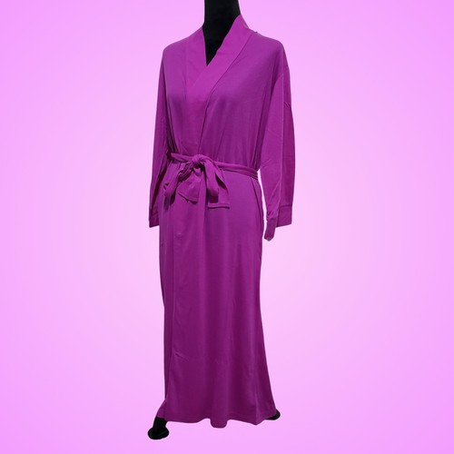 N Natori Congo Long Robe Small Plum Purple Lightweight Tie Closure NWT ๐๐ - Picture 4 of 7