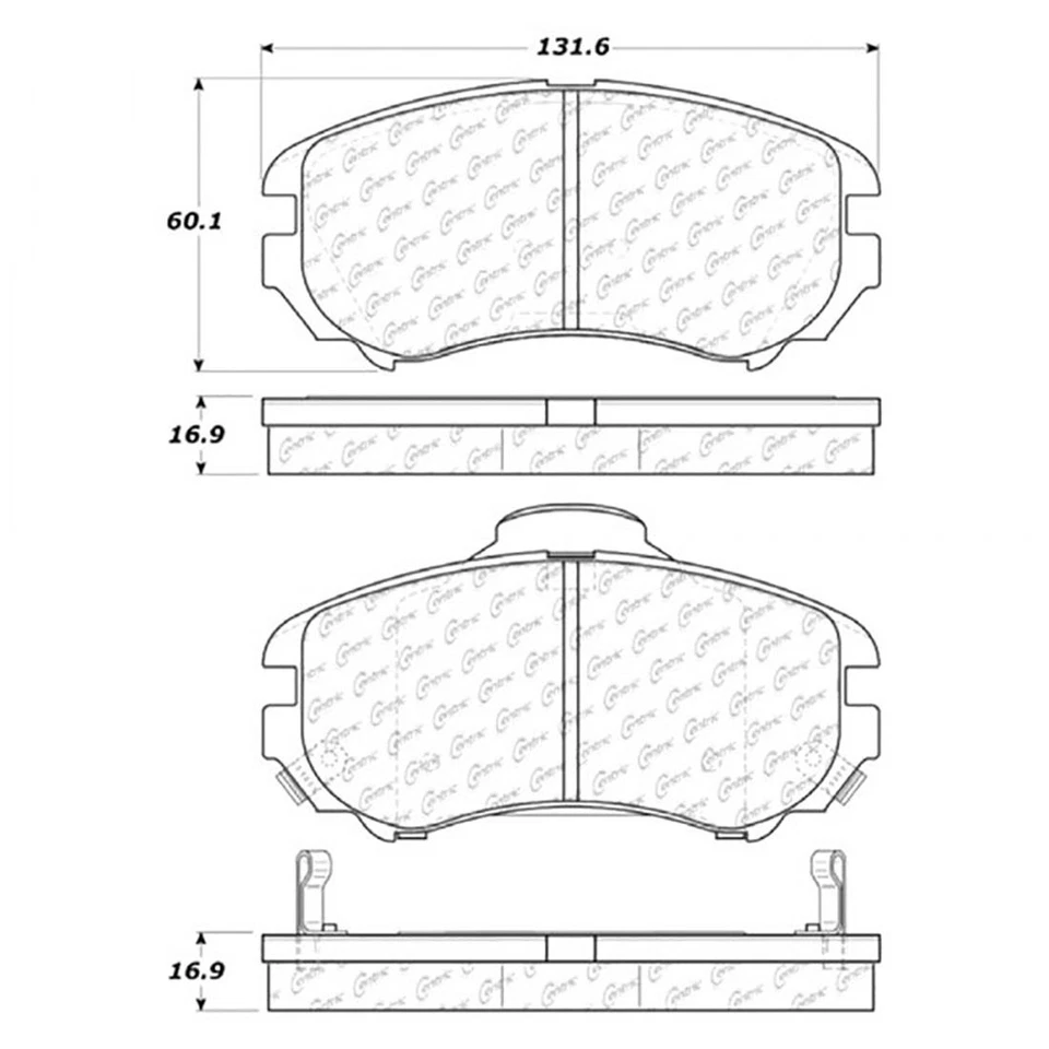 Centric спереди + сзади металлический тормозные колодки 2SET подходит Kia Soul 2013 2012 2013 - Изображение 3 из 4