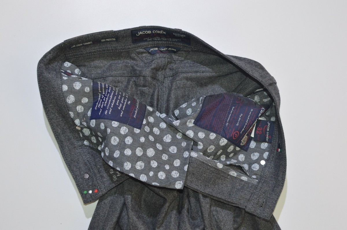 Jacob Cohen Handmade J688 Wool B Comfort 5-Pocket Pants Gray Jacob Cohen Handmade J688 Wool B Comfort 5-Pocket Pants Gray