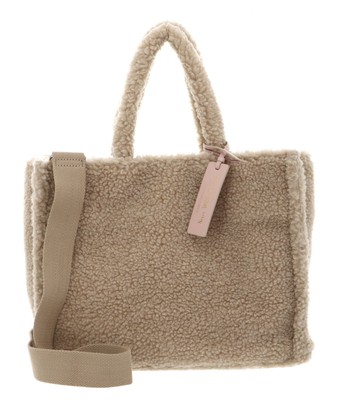 COCCINELLE Never Without Bag Eco Shearling Grained Leather Shoulder Bag
