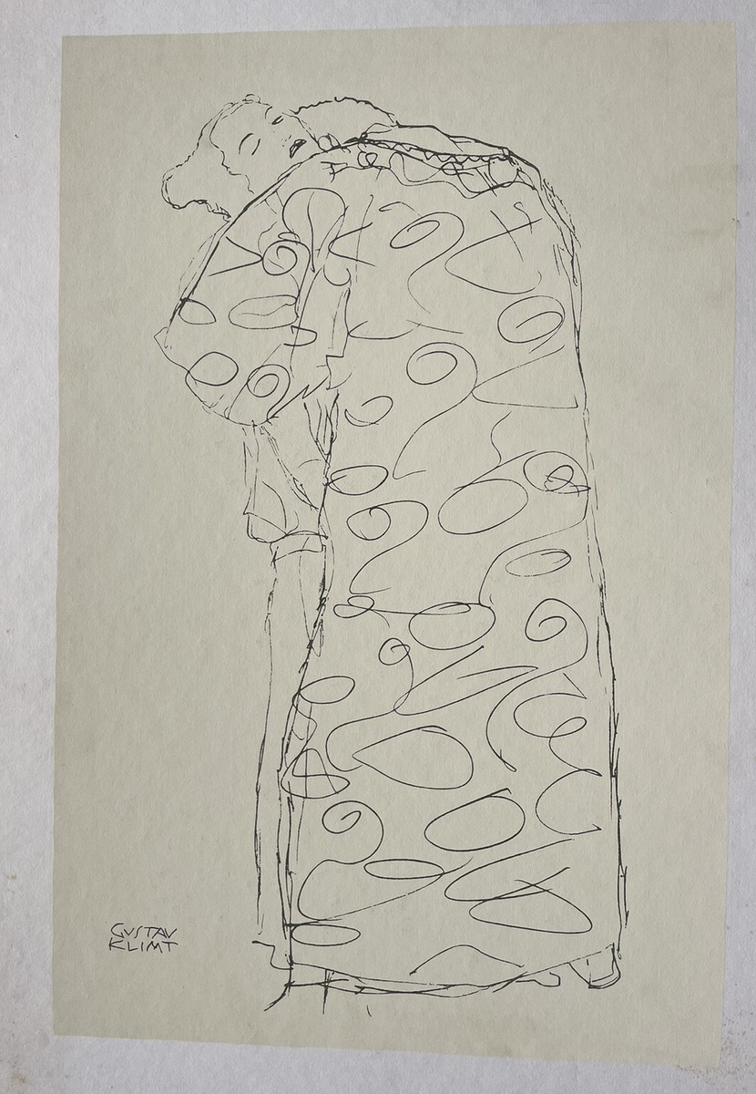 Gustav Klimt THE EMBRACE, Screenprint Austria Jugendstil Gustav Klimt THE EMBRACE, Screenprint Austria Jugendstil
