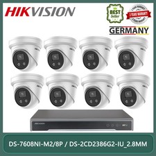 Hikvision 8CH NVR 4K 8MP AcuSense POE Sicherheitskamera System CCTV 2-Wege-Audio