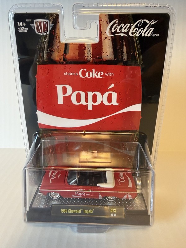 2026 M2 Machines Coca-Cola "Papa"  1964 Chevrolet Impala Convertible-1/4800-NEW