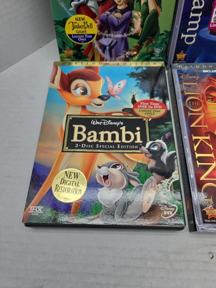 Disney Blu-ray DVD Bundle Lion King 1 & 2 Lady And The Tramp Bambi Oeter Pan Lot - Image 3 of 4