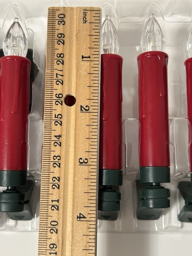 Rare RED Melrose Wireless Clip-on Plastic LED Tree Taper Candle Set of 12 Remote - Picture 22 of 24