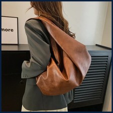 Women Large Black Hobo Bag Soft PU Leather Shoulder Crossbody Travel Tote