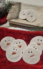 Snowman Cookies Bowl Fillers, Set of 3 , Cute Snowman Faces