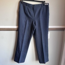 Pendleton Petite Virgin Wool Trousers Pants Pleated Blue Houndstooth Women's 14P