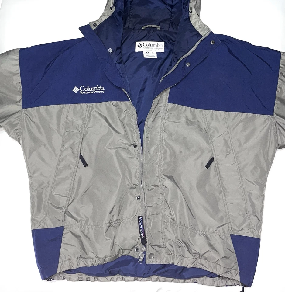 Chaqueta de invierno gruesa vintage Columbia Sport oliva/azul marino/naranja para hombre TALLA XL Foto 2 de 4