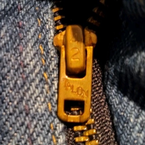 Vintage 1970er Lee Riders Denim Jeans 38x32 Talon 42 Reißverschluss Straight Union Made USA - Bild 6 von 20