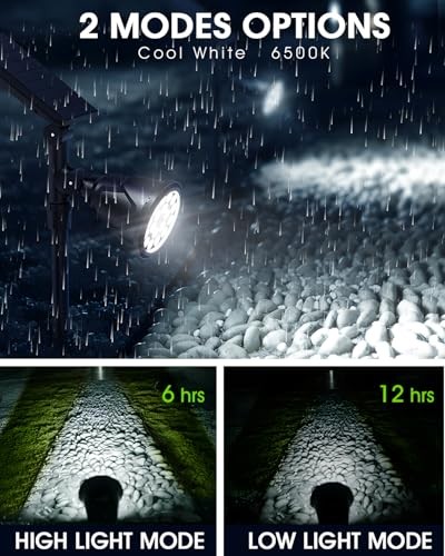 Solar Outdoor Lights, 600LM Solar Spot Lights Outdoor 4 PACK 18 LED White - Bild 4 von 7