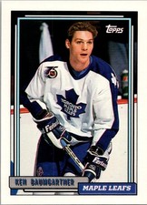 1992-93 Topps #217 Ken Baumgartner Toronto Maple Leafs