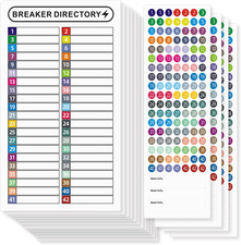 16 Sheets Breaker Panel Labels Electrical Box...