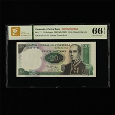 1987 Venezuela Central Bank 20 Bolivares Pick#71 01