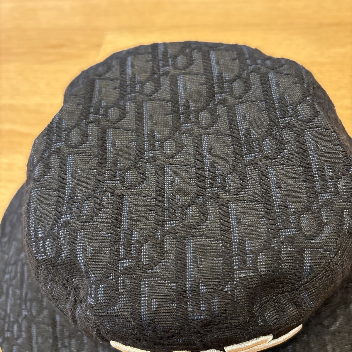 Dior Christian Dior Paris Monogram AOP Bucket Hat Logo Cotton Black Size Small View 2