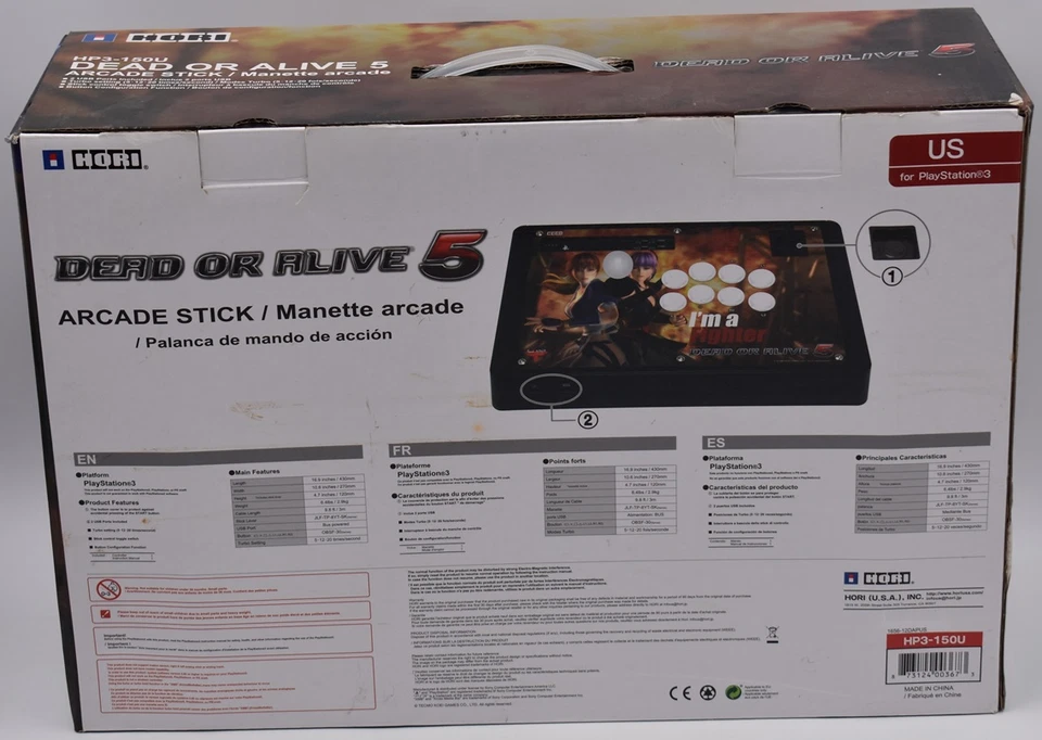PS3 Dead or Alive 5 hp3-150u Arcade Stick Controlador Sony Playstation 3 Foto 2 de 4