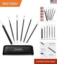6-Piece Blackhead Remover Kit - Professional Stainless Steel Comedone Tools