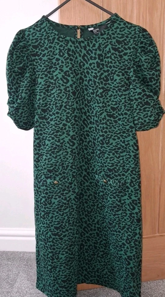 Ladies Dresses Green Animal Print Dress Uk Animal Print Short Sleeve Green  Dresses For Women For