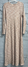Old Navy Women's Midi Maxi Sweater Dress Large Pink Stretch Knit Long Sleeve