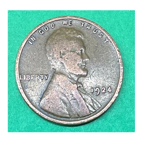 1924 VF Lincoln Wheat Penny Cent - Date Nice Detail