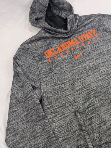 Oklahoma State Basketball Nike Hoodie Mens Large Gray Dri Fit Hooded Sweatshirt - Picture 2 of 9