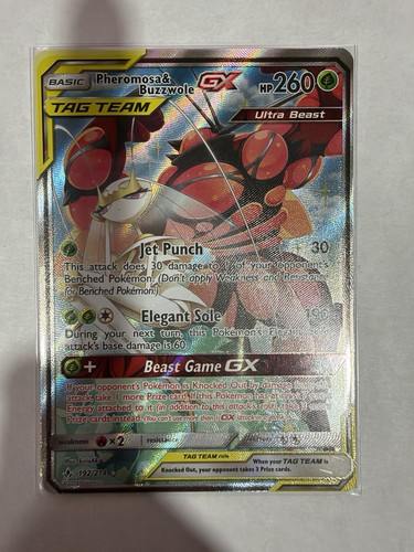Pokemon Unbroken Bonds: Pheromosa & Buzzwole GX TAG TEAM (Full Art) 192/214