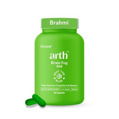 Arth Brahmi Capsules Bacopa Monnieri Memory Focus Brain Support 60 Veg Caps