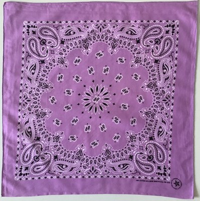 58 A lila Paisley Design 21 Zoll Vintage 100 % Baumwolle Bandana von HAV-A-HANK