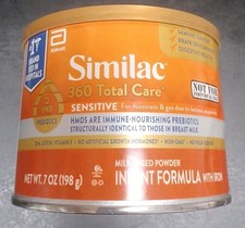 SIMILAC 360 TOTAL CARE SENSITIVE, 7 OZ, NEW SEALED, LAST 1