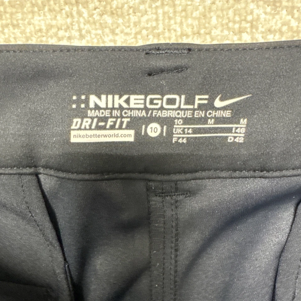Pantalones Nike Golf Dri-Fit Mujer Negros Talla 10/M Cremallera Mosca Gancho y Ojo Mezcla de Algodón Foto 4 de 4