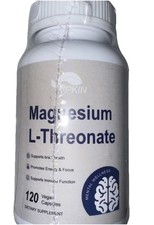 Magnesium L-Threonate 120 Vegan Capsules Dietary Supplement Exp 2/27 Sealed