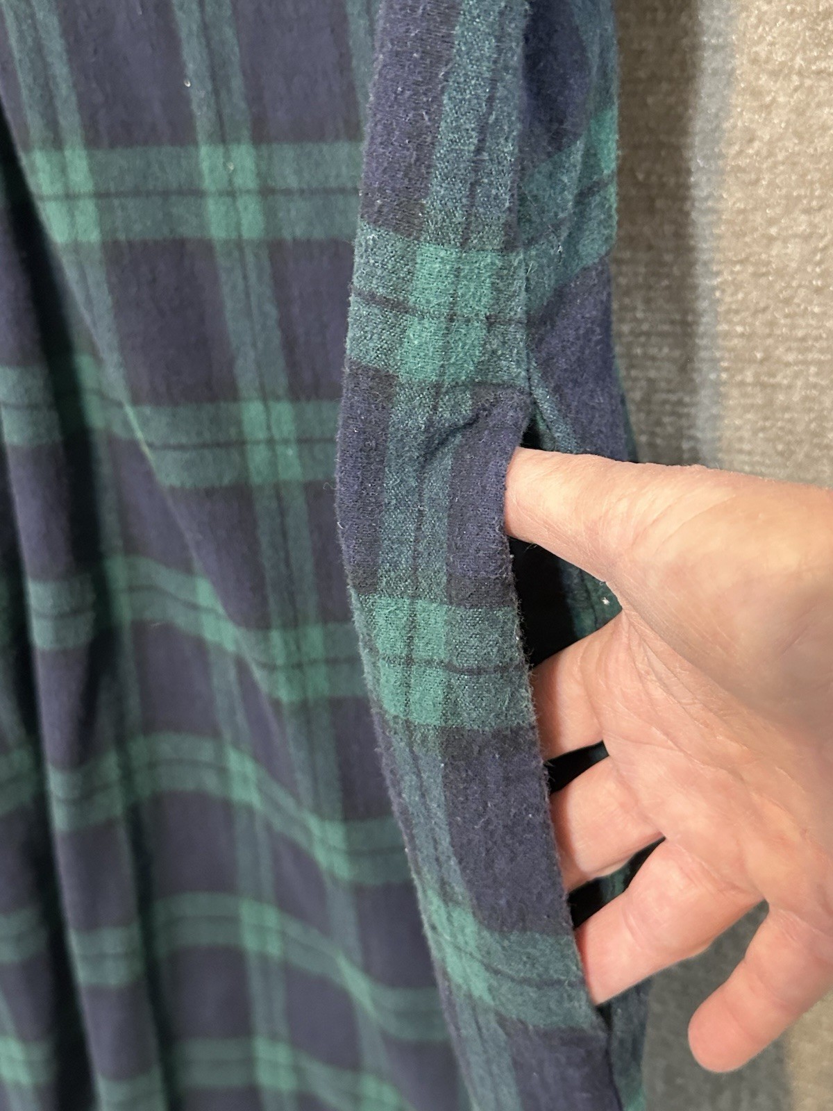 The Vermont Country Store Flannel Gown Women's Large 100percent Cotton Midi Classic image 3