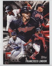 2017 Topps Five Tool Topps.com Online Exclusive 5x7 40/49 Francisco Lindor o7m