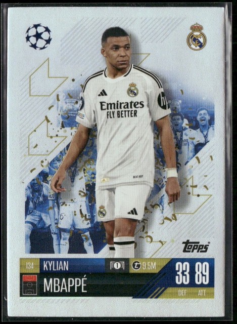 2024-25 Topps Match Attax UEFA Club #134 Kylian Mbappé Real Madrid CF