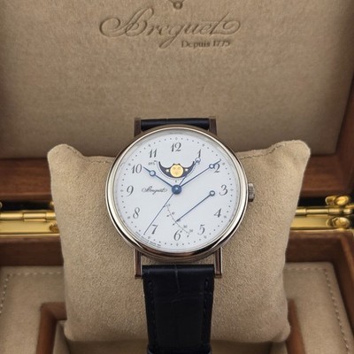 Breguet Classique 7787 39mm White Enamel Dial 18k White Gold Watch 7787BB/29/9V6