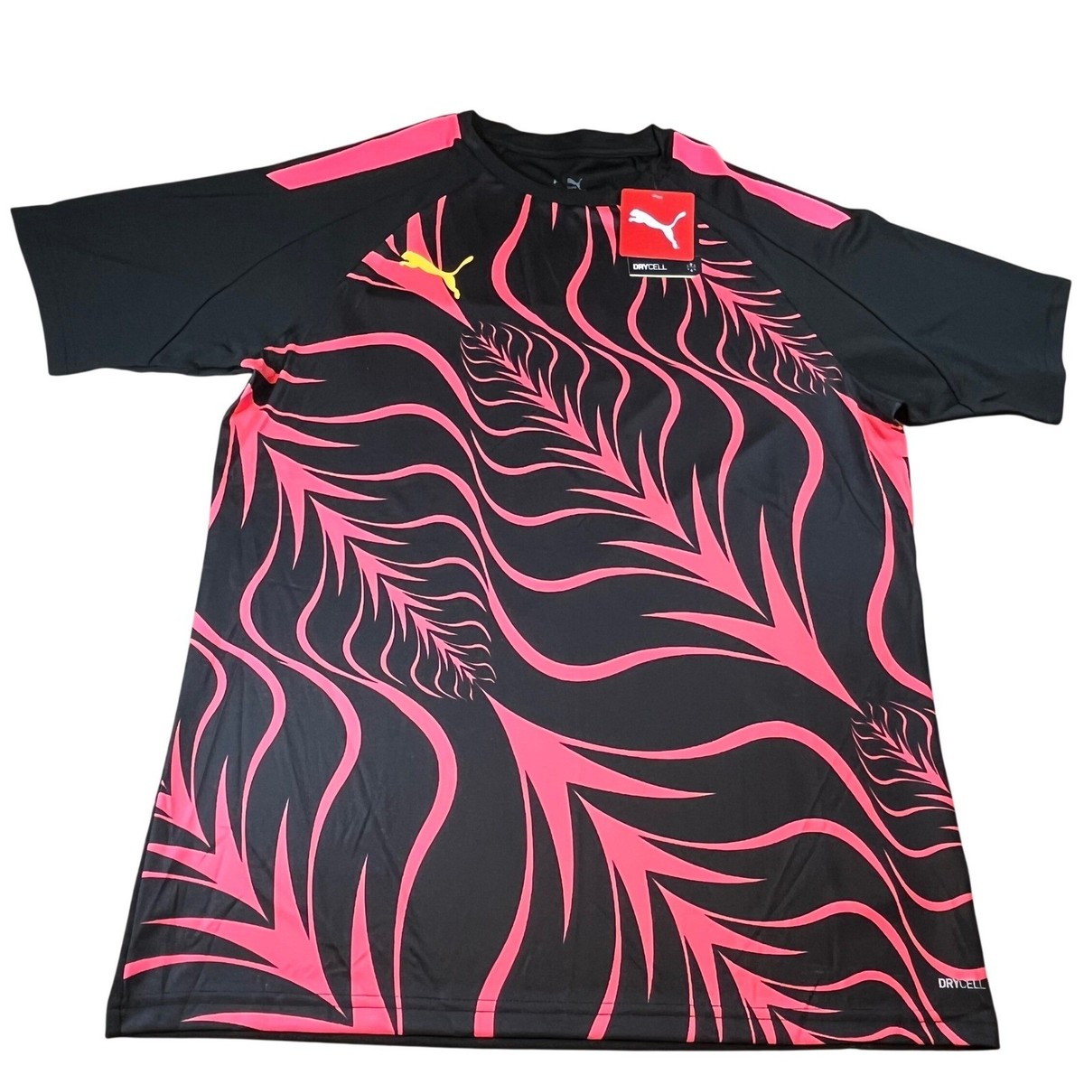 Puma Mens individualLIGA Graphic Jersey Black Sunset Glow 658984
