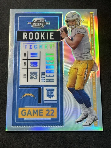 Justin Herbert 2020 Panini Contenders Optic Rookie Ticket #85 Silver RC
