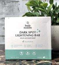 Body Restore Dark Spot Lightening Bar Soap Eucalyptus(3bar pack) Exp 2026