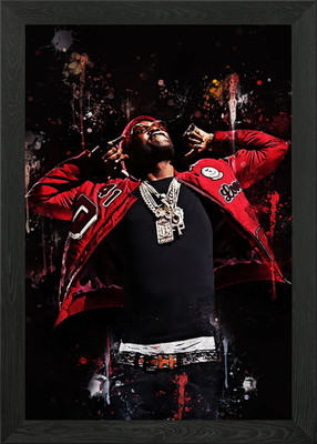 Meek Mill gerahmtes Wandbild Poster Leinwanddruck Bild