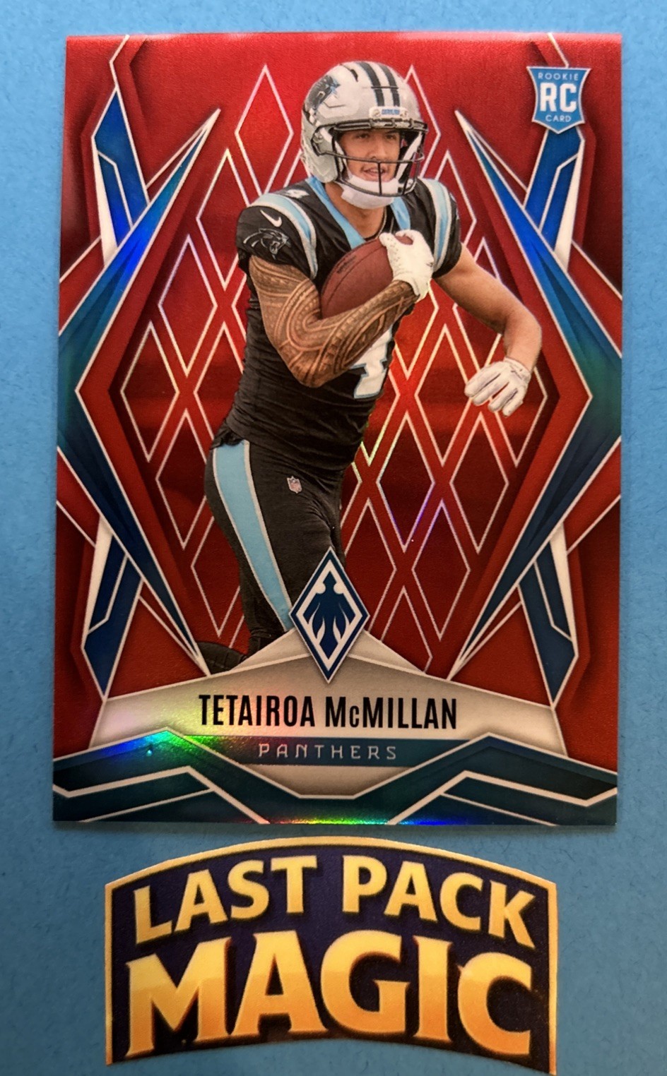 2025 Panini Phoenix - Rookies Tetairoa McMillan #155 Red 99/99 Book End Panthers