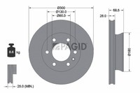 2X Pagid Bremsscheibe InnenbelüFtet Ø300Mm FüR Mercedes-Benz Sprinter 35-T