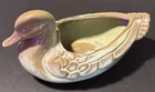 Vintage Frankoma Pottery Duck Planter Vase Dish #208A Prairie Green USA 10”
