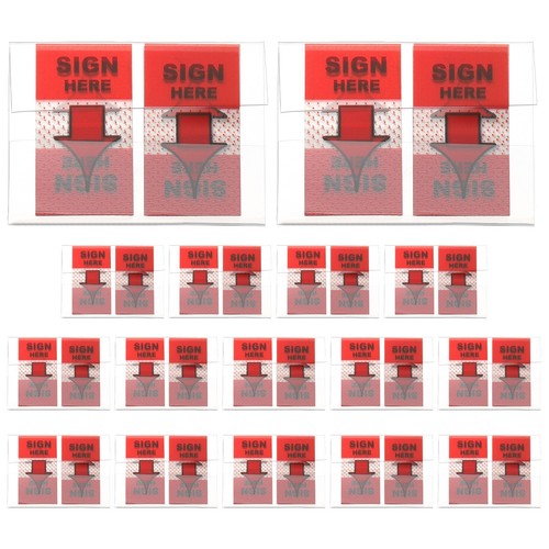 800PCS Sign Here Tabs, Sign Here Post Flags Stickers Adhesive Labels ...
