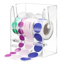 Adjustable Label Dispenser Acrylic Roll Sticker Dispenser Sticker Holder Orga...