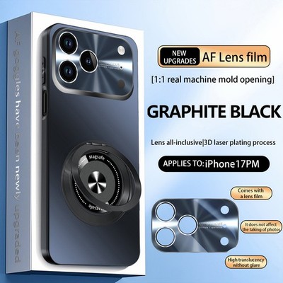 For iPhone 17 Pro Max 16 15 14 13 Air Case Magnetic Ring Stand Full Lens Cover