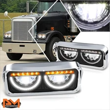 For 81-19 Kenworth W900/Western Star 4800 Full LED DRL Turn Signal Headlights
