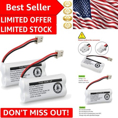 2-Pack Rechargeable Cordless Phone Batteries for VTech/AT&T Models