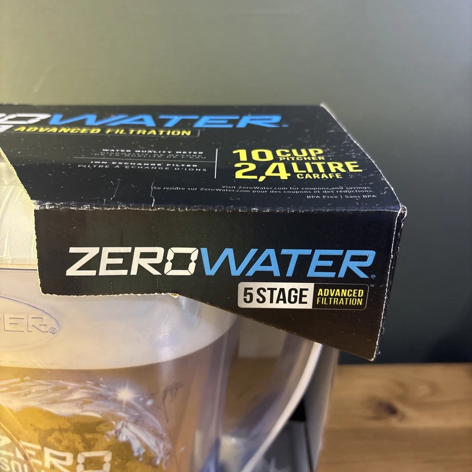 Zero water 10Cup 5Stage Water Filter Pitcher Meter NEW 3 Replacement Filters - Image 3 of 4
