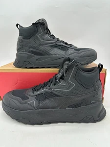Puma Trinity Mid Men's size 11 Triple Black Running Hiking Shoes 392327 01