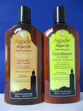 AGADIR ARGAN OIL Daily Moisturizing Shampoo & Conditioner 12.4 oz Label scuffed